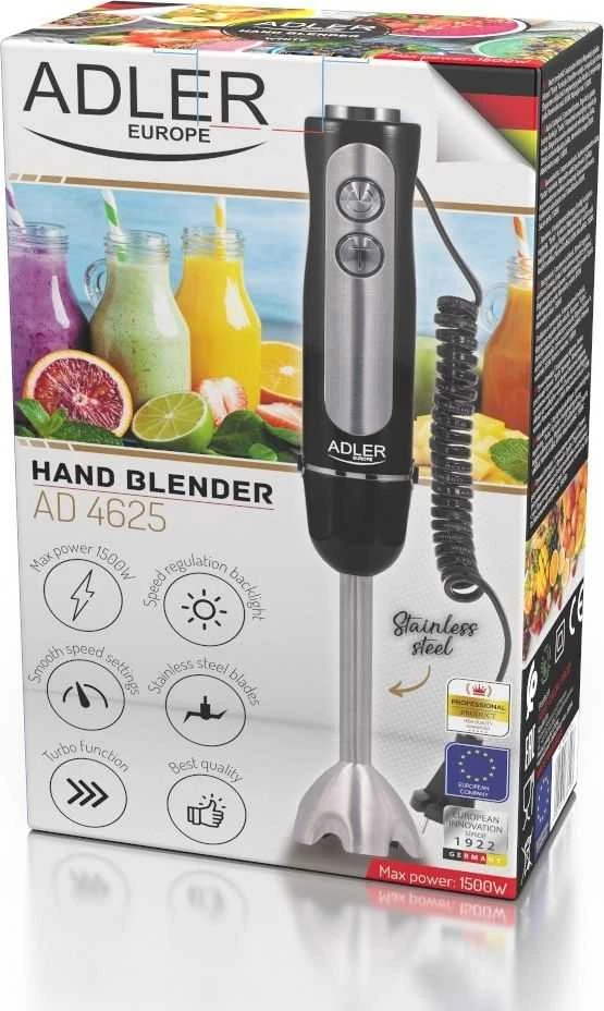 Adler | Rankinis maišytuvas | AD 4625b | Hand Maišytuvas | 850 W | Greičių skaičius 5 | Turbo mode | Juodas
