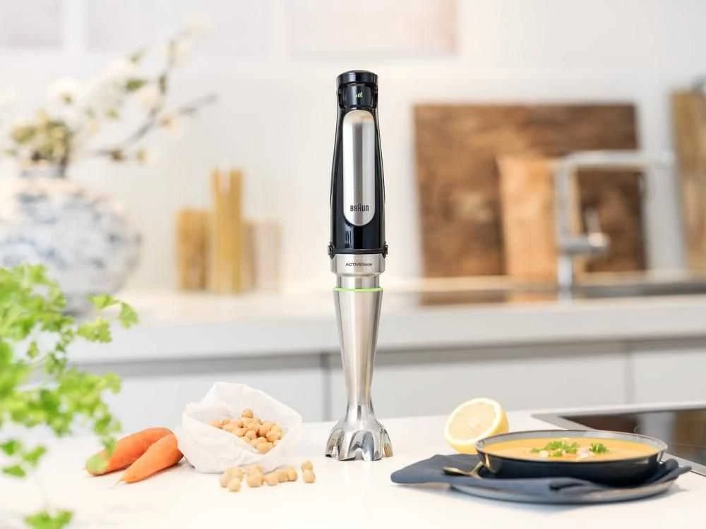 Braun MQ 7025X 0,6 L Panardinamas maišytuvas Juoda, Nerūdijančiojo plieno 1000 W