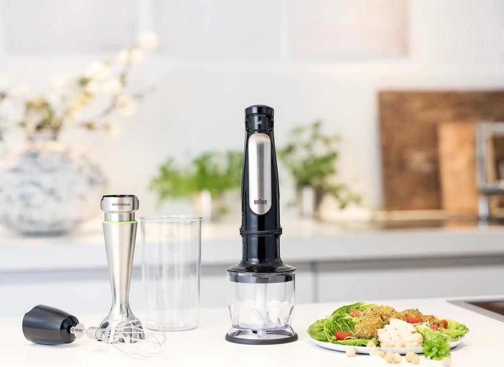 Braun MQ 7025X 0,6 L Panardinamas maišytuvas Juoda, Nerūdijančiojo plieno 1000 W