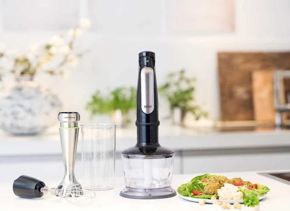 BRAUN Rankinis maišytuvas MQ 7035 X, 1000W, 0.6L, ActiveBlade, SmartSpeed, Inox/Juodas