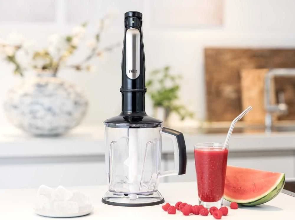 Braun MultiQuick 7 MQ 7045X 1,25 L Panardinamas maišytuvas Juoda, Nerūdijančiojo plieno 1000 W