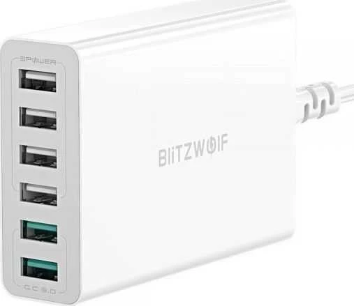 Blitzwolf BW-S15 įkroviklis 6x USB, QC 3.0, 60 W (baltas)