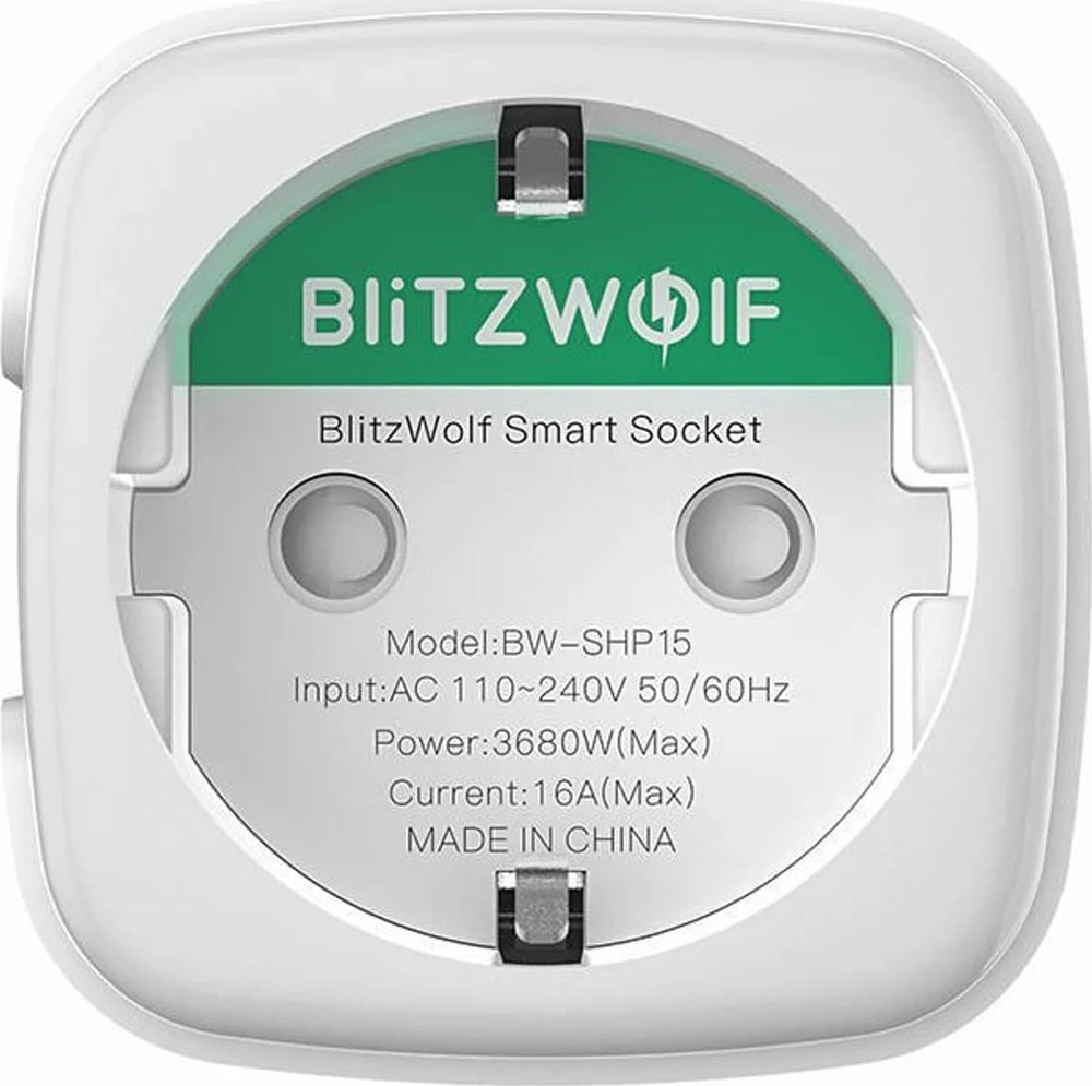 BlitzWolf BW-SHP15 ZigBee 16A kištukas su elektros sąnaudų matavimu TUYA