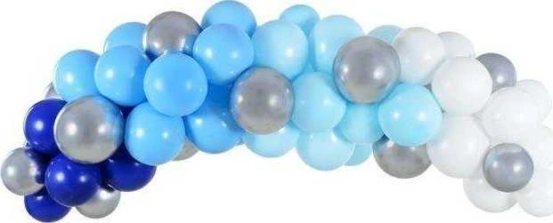 PartyDeco Blizgūs sidabriniai balionai (10vnt)