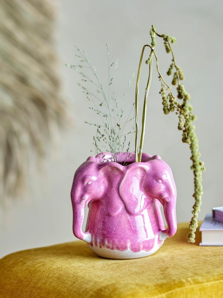 Bloomingville Pontus Vase, Rožinė, ceramika