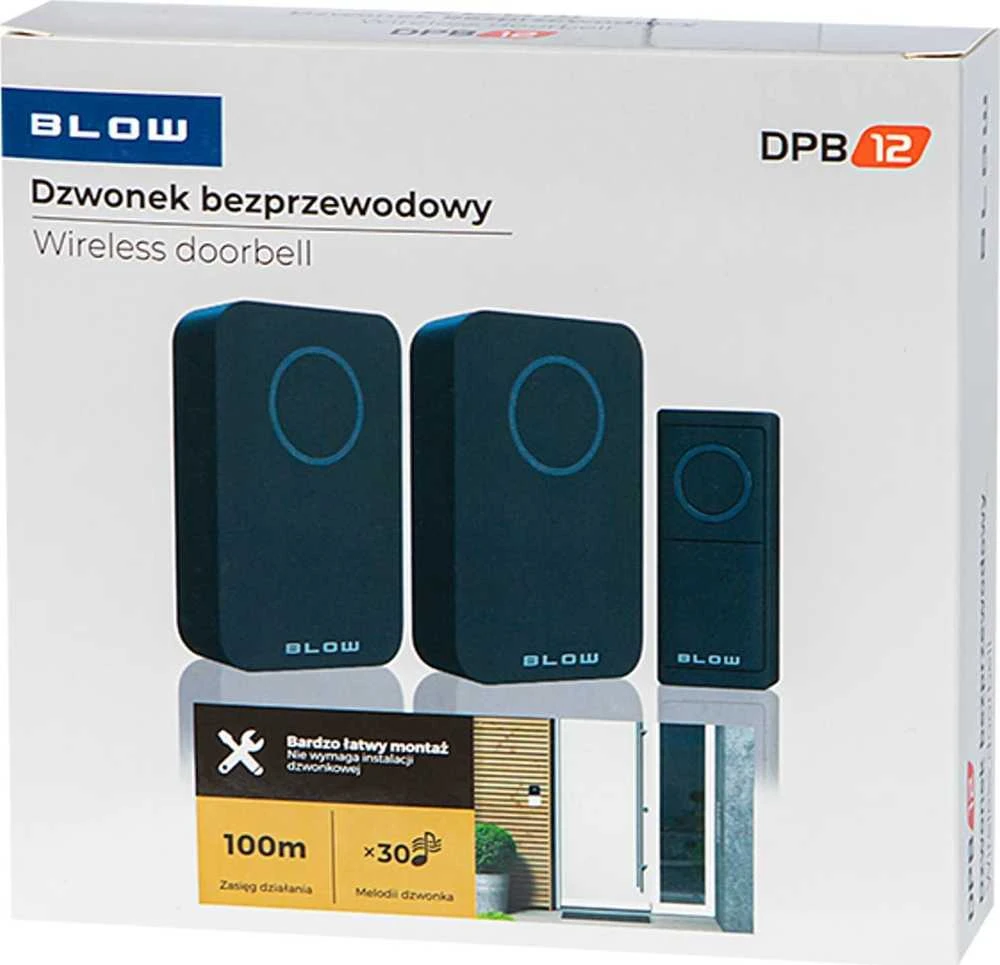 Blow DPB-12 belaidis durų skambutis juodas