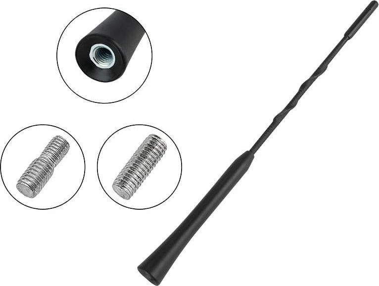 Blow automobilinės antenos stiebas su adapteriais