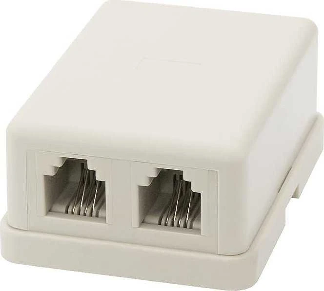 Dvigubas RJ11 telefono lizdas