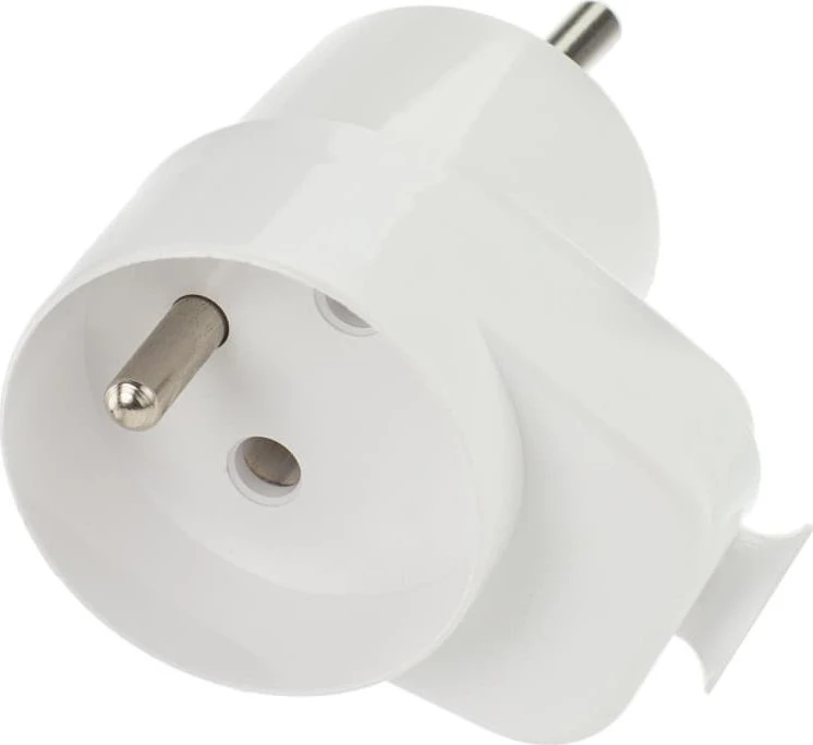Blow 2382# Baltas kampinis kištukas wt-16g su elektros lizdu