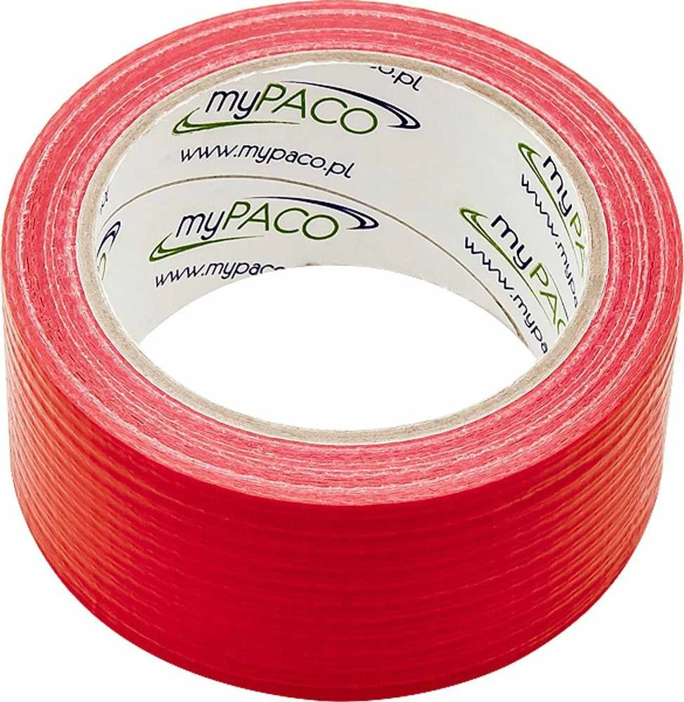 Raudona armuota audinio juosta myPACO 48mm rulonas