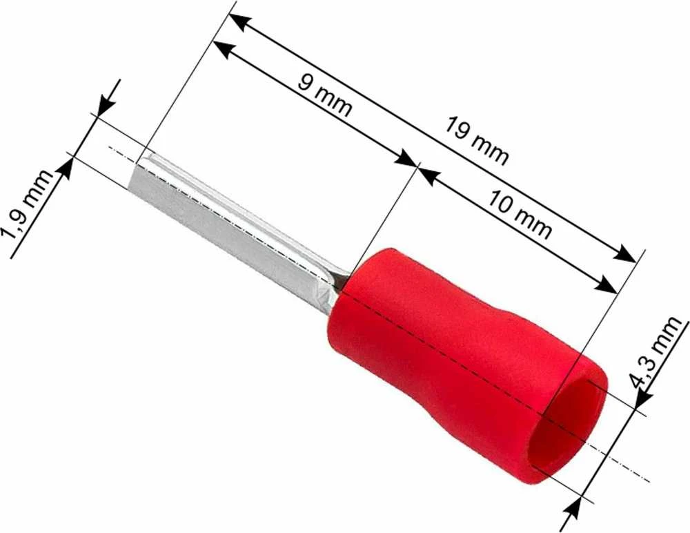 Blow Oem Vamzdelio formos jungtys 1.9/19mm 100vnt - raudona