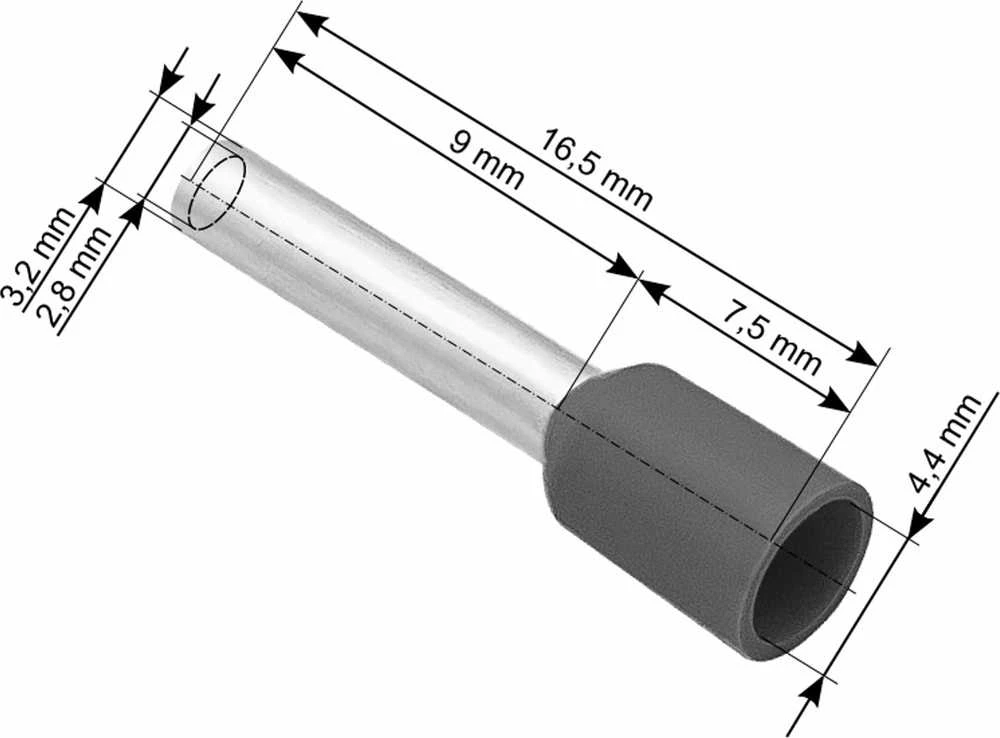 Blow Izoliuota jungties įvorė 4.0/9 pilka