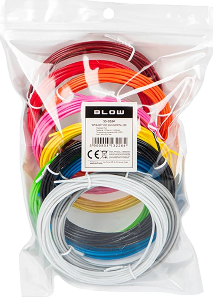 Blow 3D rašiklio siūlai, spalvotas 10 dalių rinkinys