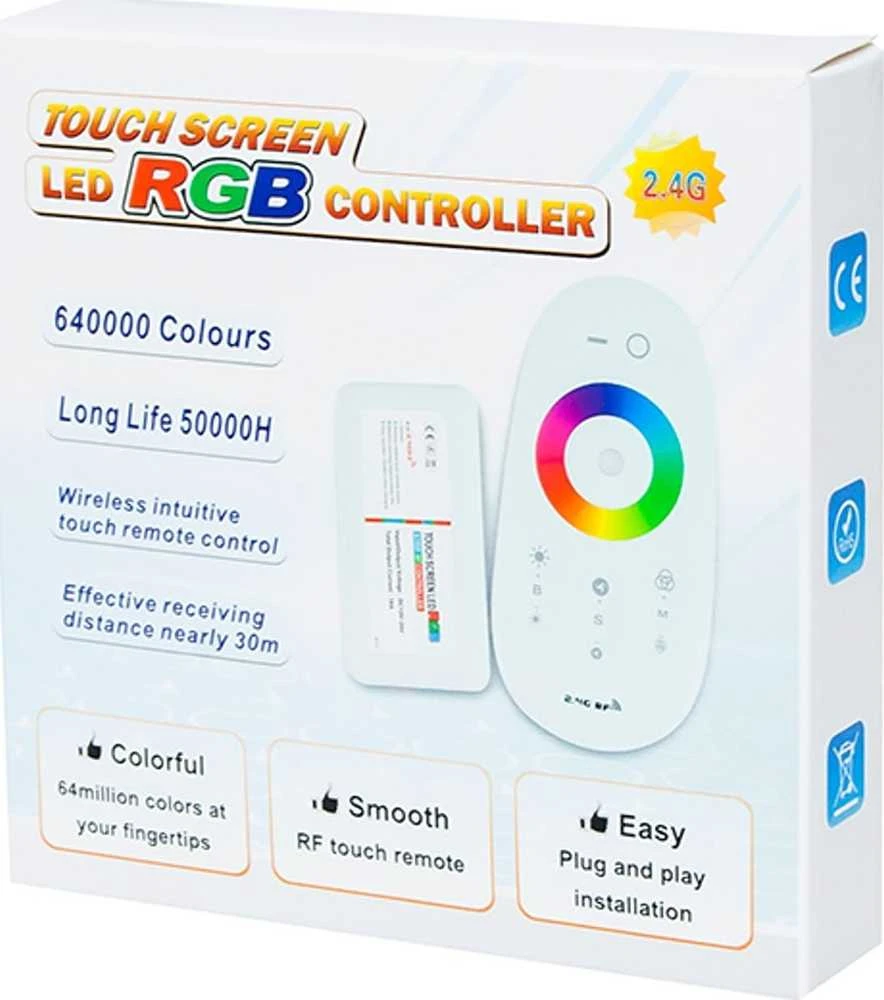 RGB LED valdiklio pakuotė su liečiamu pulteliu