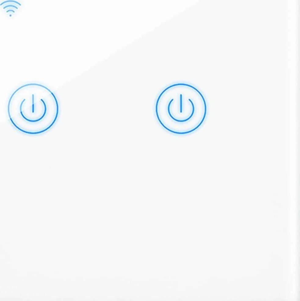 Blow Išmanus dviejų kanalų stiklinis WiFi šviesos jungiklis TUYA