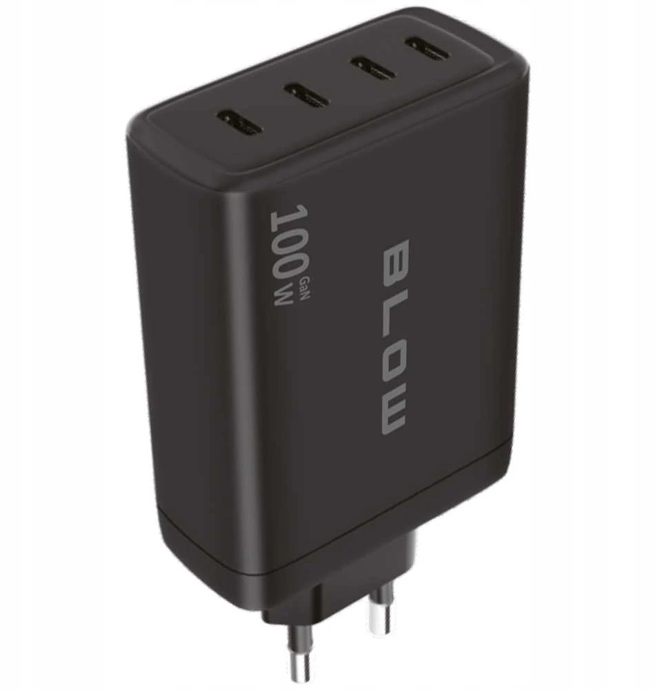 Blow Sieninis įkroviklis USB-Cx4 PD 100W GAN juodas