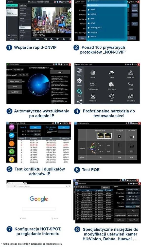 Šakotuvas Blow CCTV testeris IPC-5100 PLUS 8MP kameroms