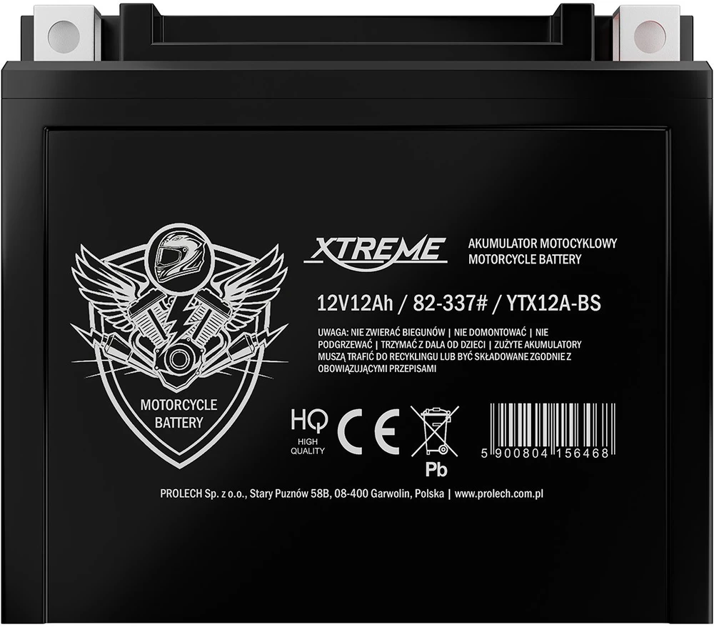 Blow Motociklo akumuliatorius 12V 12Ah XTREME dešinysis+