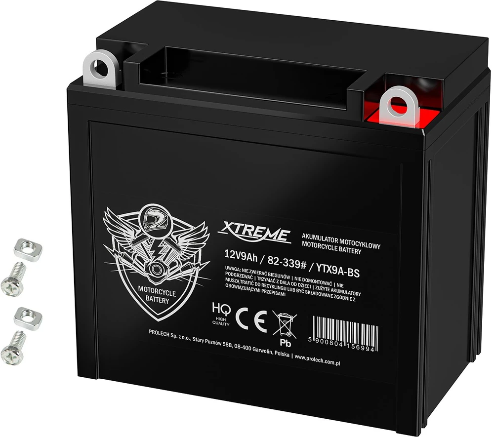Blow Motociklo akumuliatorius 12V 9Ah XTREME dešinysis +
