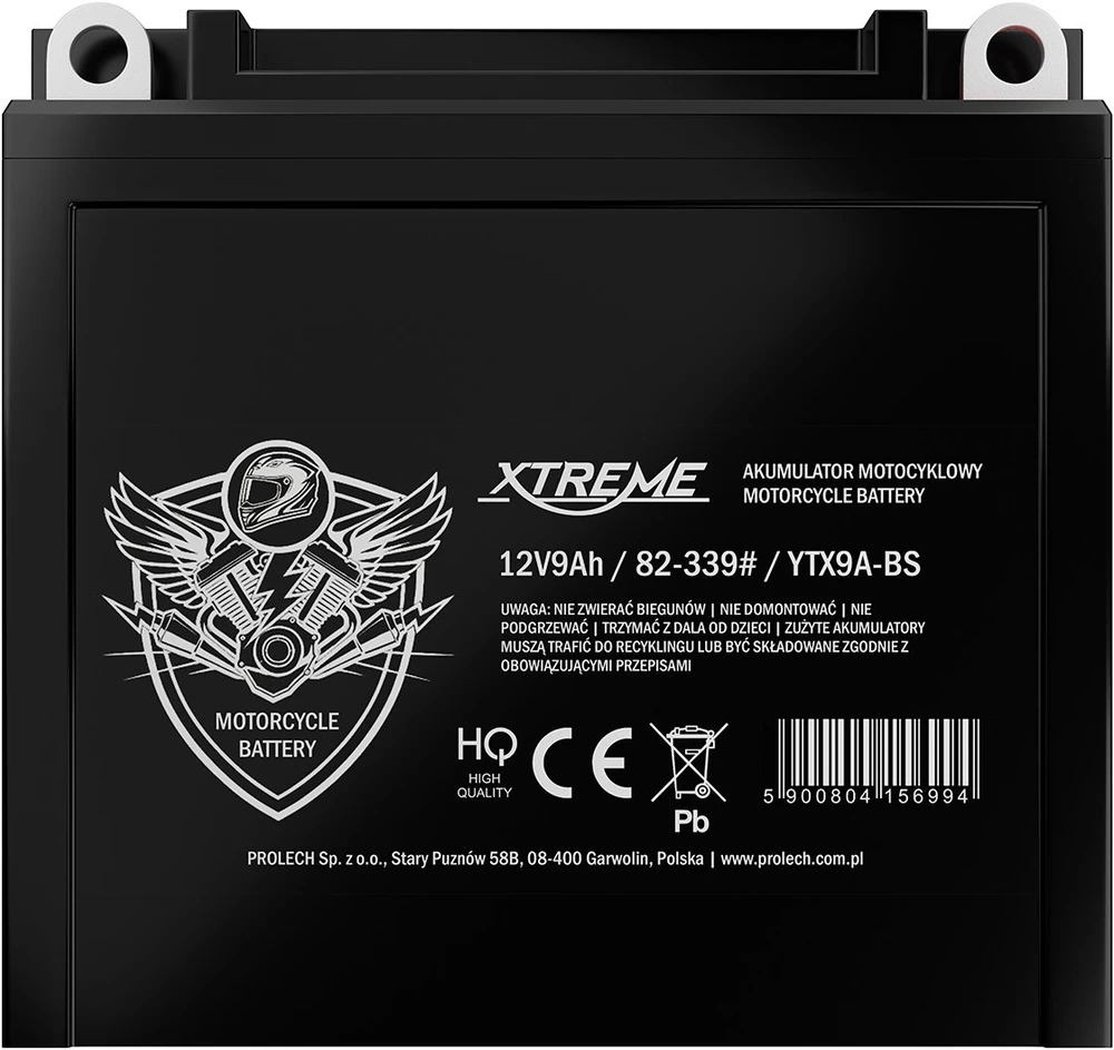 Blow Motociklo akumuliatorius 12V 9Ah XTREME dešinysis +