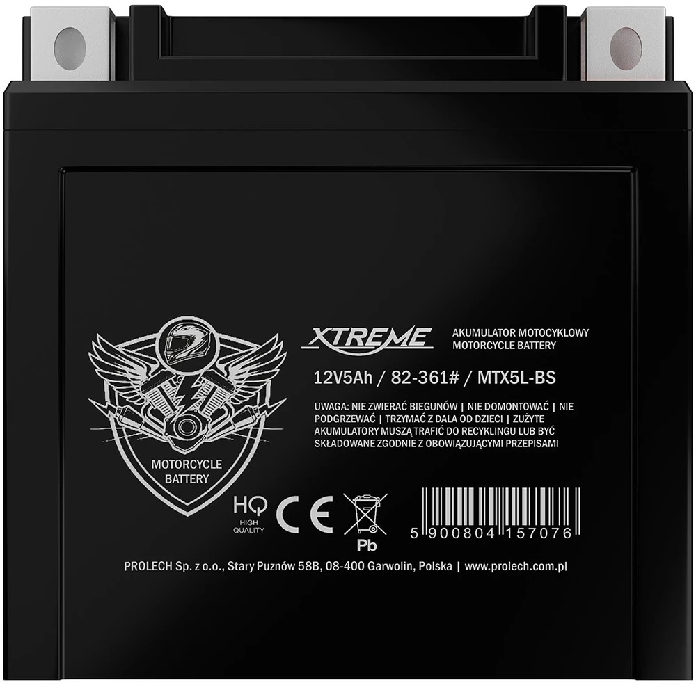Blow Motociklo akumuliatorius 12V 5Ah XTREME dešinysis+