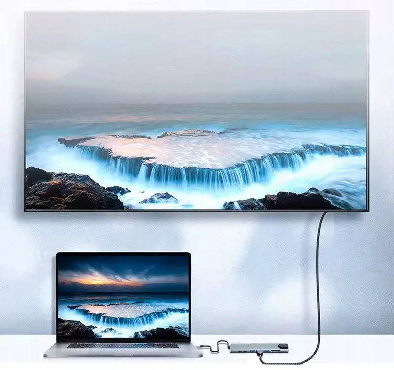 Blow USB-C šakotuvas RJ45 + HDMI 100W tinklo adapteris K-08