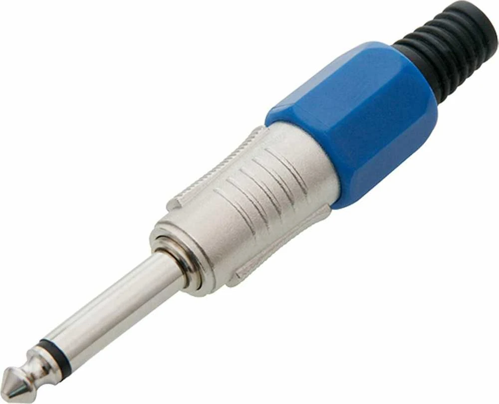 Blow Oem Kištukas AUX 6.3 mono HQ mėlynas - 10vnt