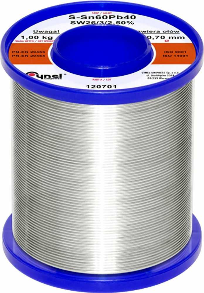 Blow Lydmetalis su fliusu CYNEL LC60-SW26 0.70mm 1kg