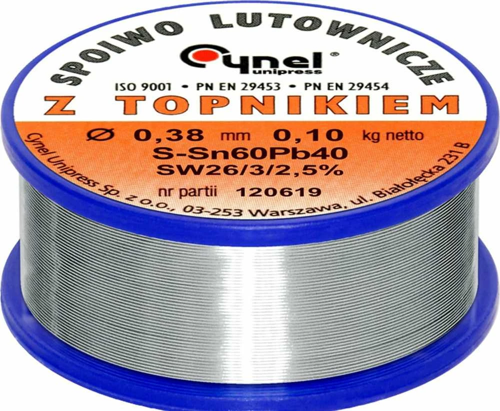 Blow Lydmetalis su fliusu CYNEL LC60-FSW26 0.38mm 100g