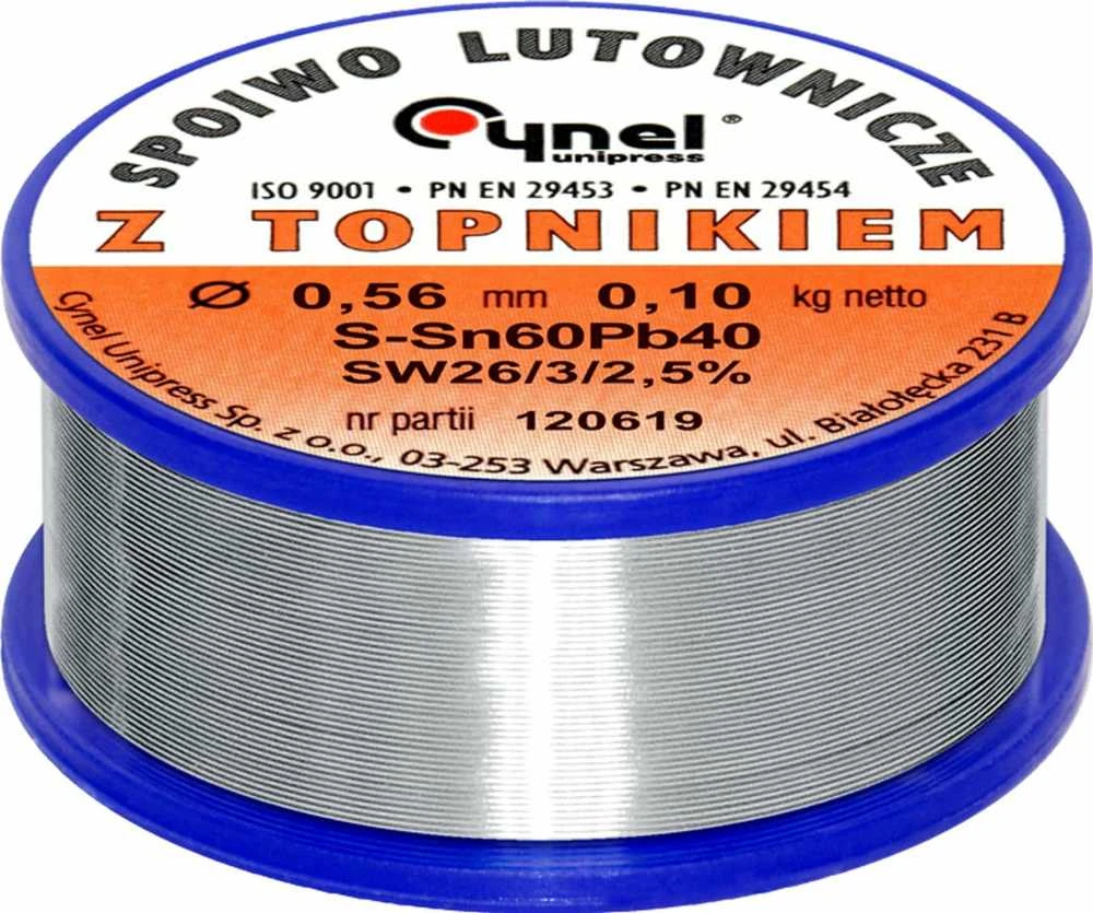 Blow Lydmetalis su fliusu CYNEL Sn60Pb40 SW26 0,56mm 100g