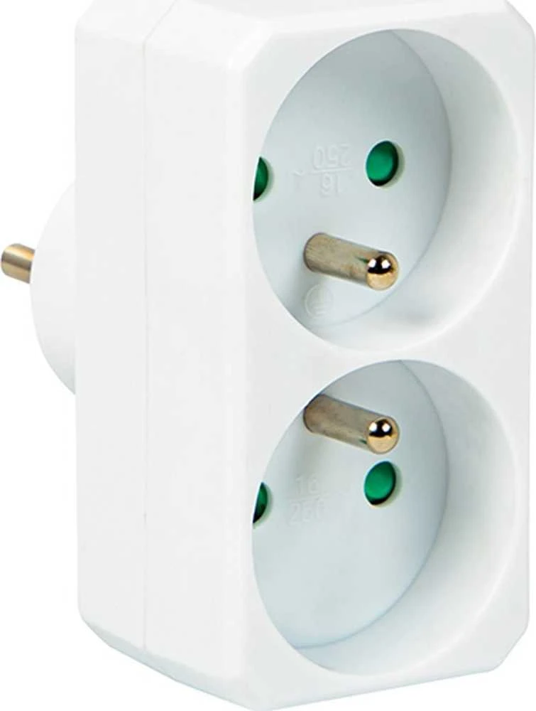 Blow R-270P dvigubas adapteris su įžeminimu