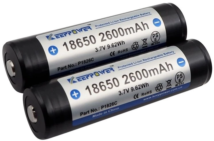 Blow Baterija KP ICR 18650 2600mAh Li-Ion 3,7V su apsauga/2 vnt.