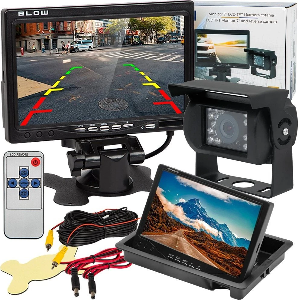 Atbulinės eigos kamera BLOW BVS-549 + MONITORIUS 7