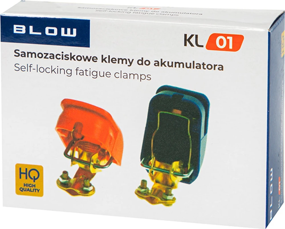 Savaime užsifiksuojantys akumuliatoriaus spaustukai BLOW KL01