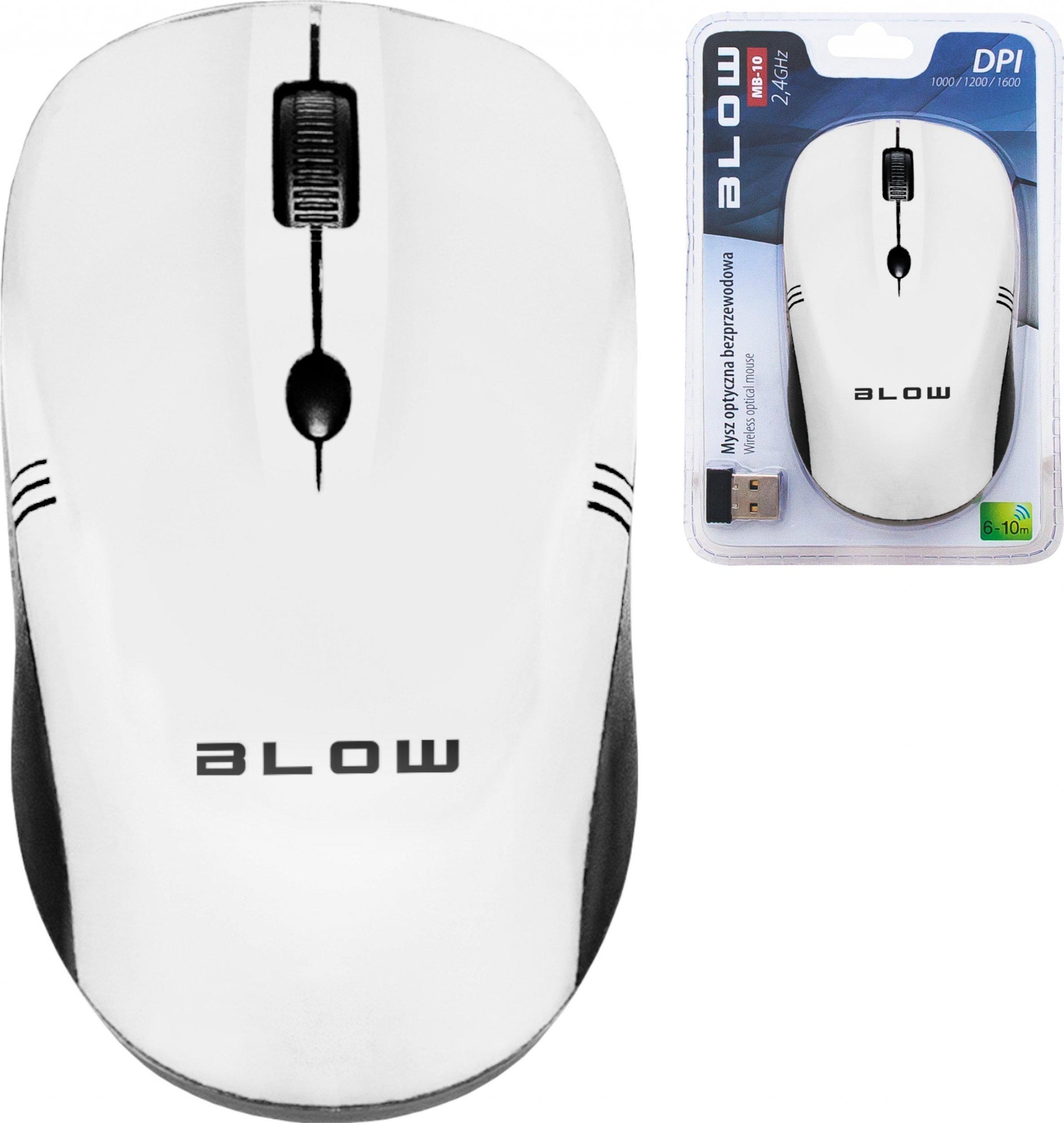 BLOW 84-001 BLOW Optinė Belaidė pelė MB-10 USB baltas