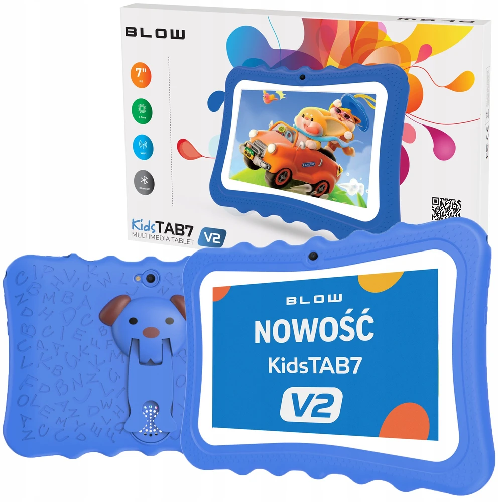 Planšetė KidsTAB7 V2 BLOW 4/32GB mėlynas dėklas 2MP
