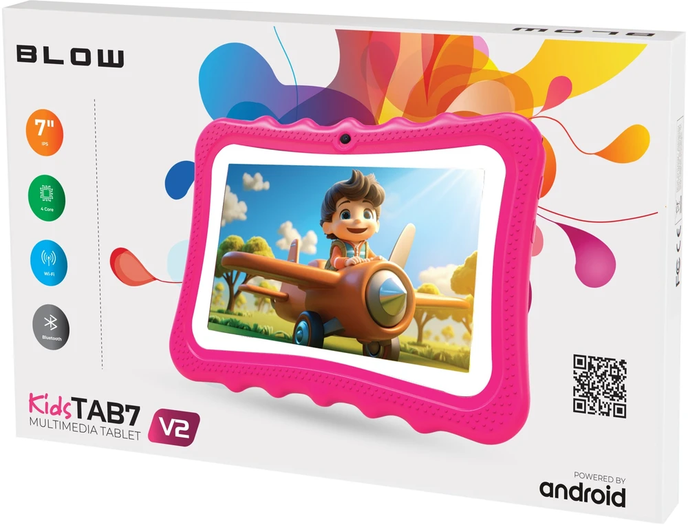 Planšetė KidsTAB7 V2 BLOW 4/32GB rožinis dėklas 2MP
