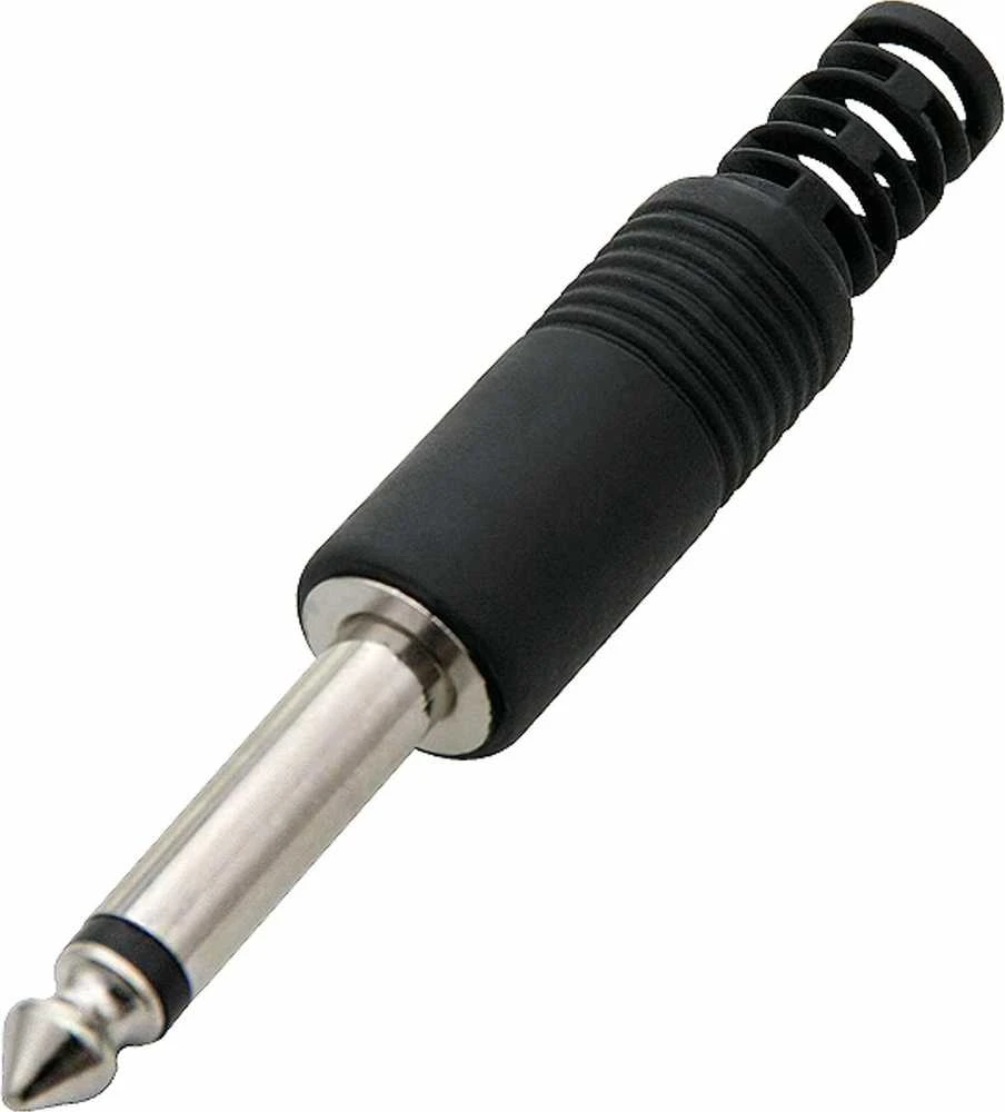 6.3 mm mono kištukas su juodu plastikiniu korpusu