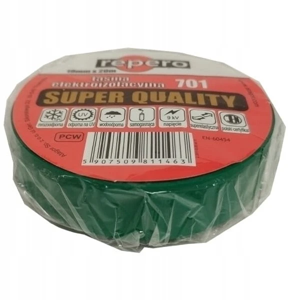 REPERO 701 ŽALIA IZOLIACINĖ JUOSTĖ 19 MM x 20 M