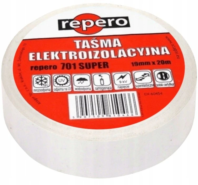 Blue Line REPERO 701 izoliacinė juosta balta 19 mm x 20 m