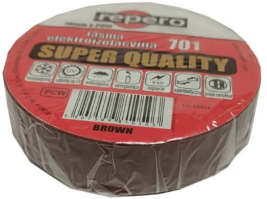 REPERO 701 RUDOS SPALVOS IZOLIACINĖ JUOSTĖ 19 MM X 20 M