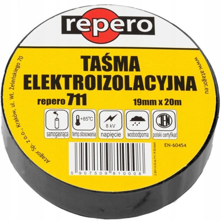 Blue Line REPERO 711E JUODA IZOLIACINĖ JUOSTA 15 M X 10 M