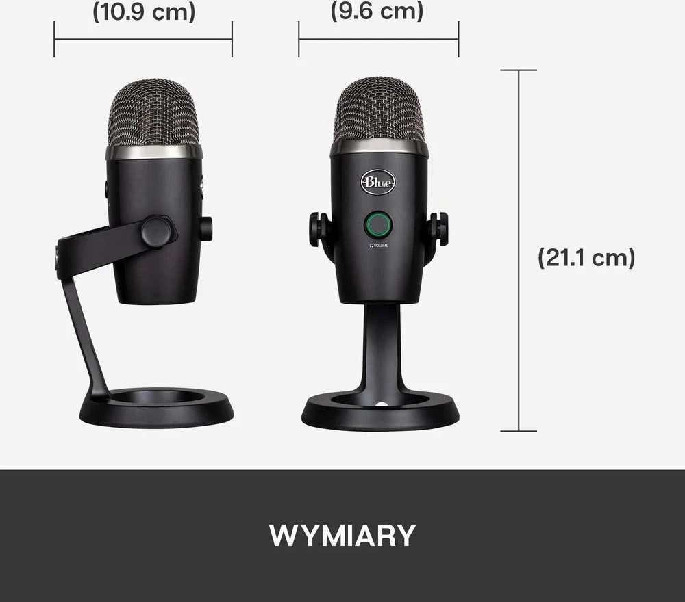 Blue Logitech G Mėlyna Yeti Nano (juodas) kondensatorinis mikrofonas