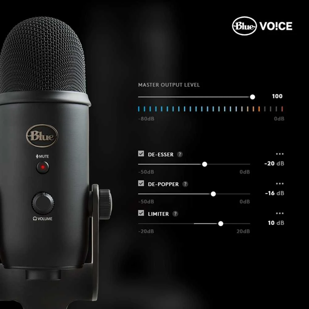 Blue Yeti Blackout Mikrofonas
