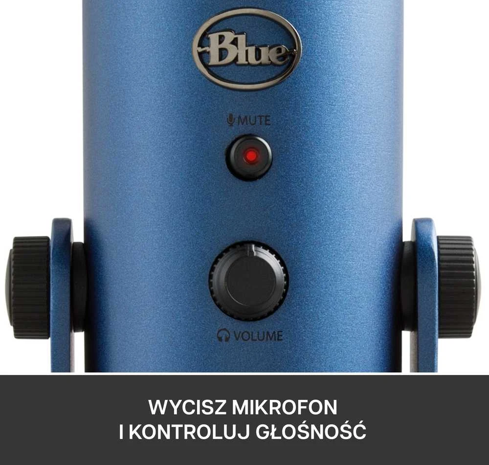 Blue Mėlyna Mikrofonas Mėlyna Yeti USB - Mėlyna spalva