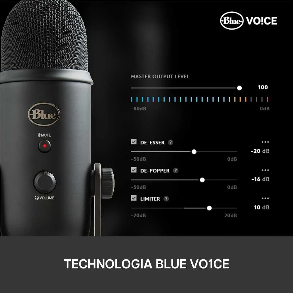 Blue Mėlyna Mikrofonas Mėlyna Yeti USB - Mėlyna spalva