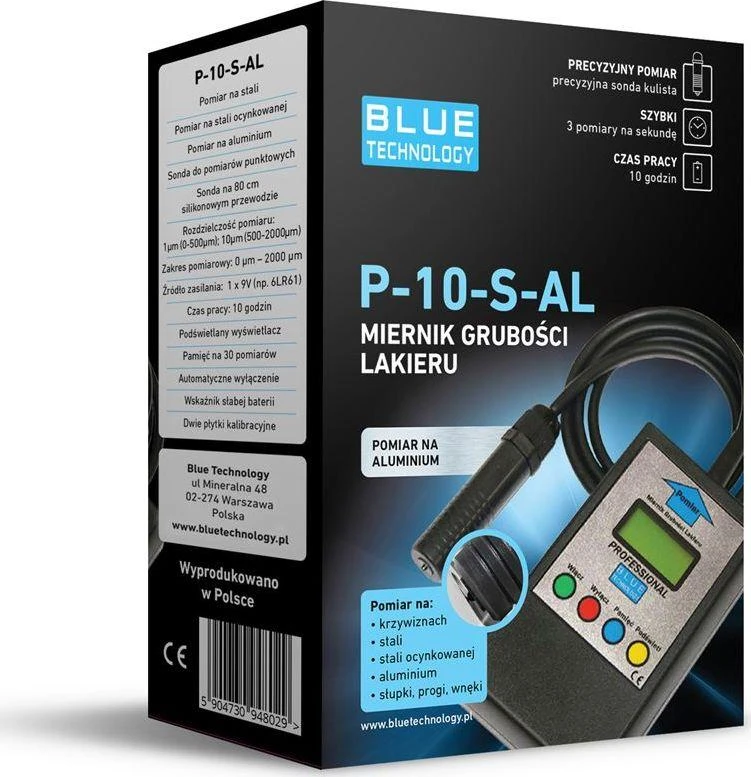 Blue Technology Mėlyna Technology Dažų storio matuoklis P-10-S-AL
