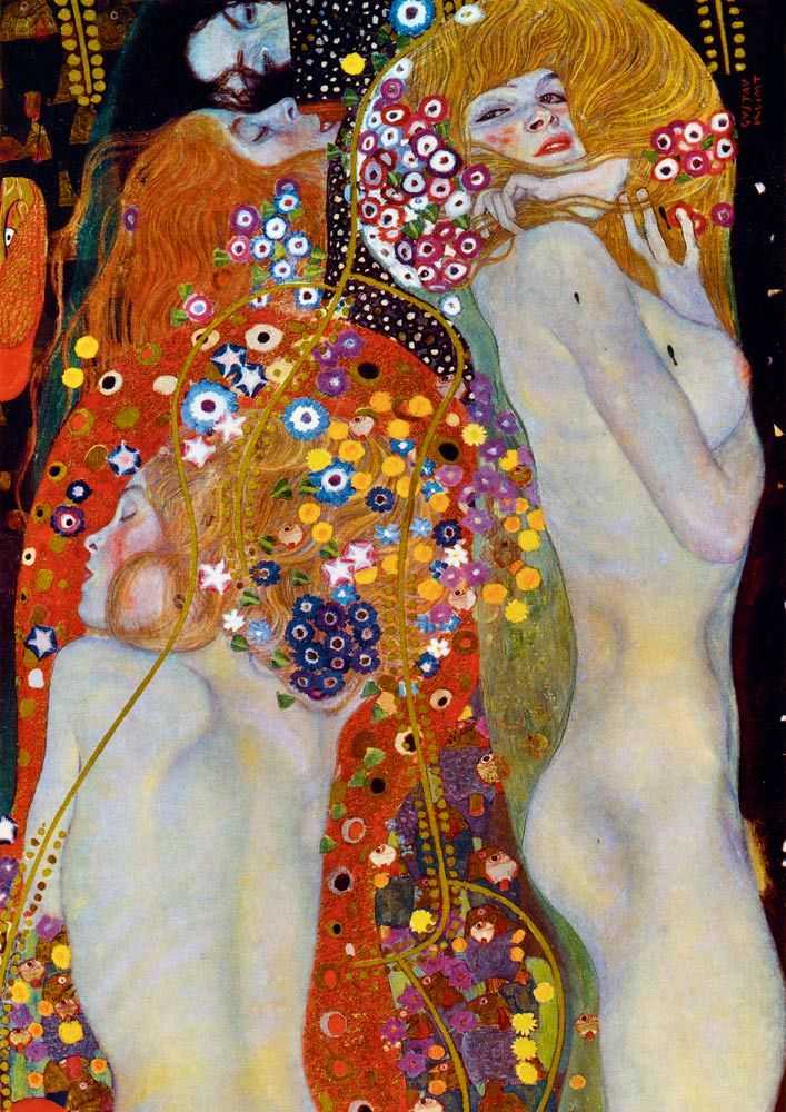 Blue Mauritius Gold Bluebird Dėlionė 1000 vnt. - Gustavas Klimtas: Vandens gyvatės II