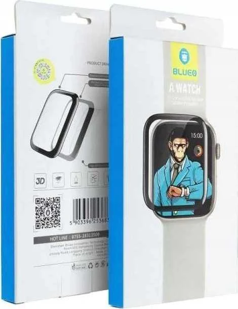 Blueo 5D Mr. Monkey Glass - skirtas Apple Watch SE / SE 2 40MM juodas (Strong HD)
