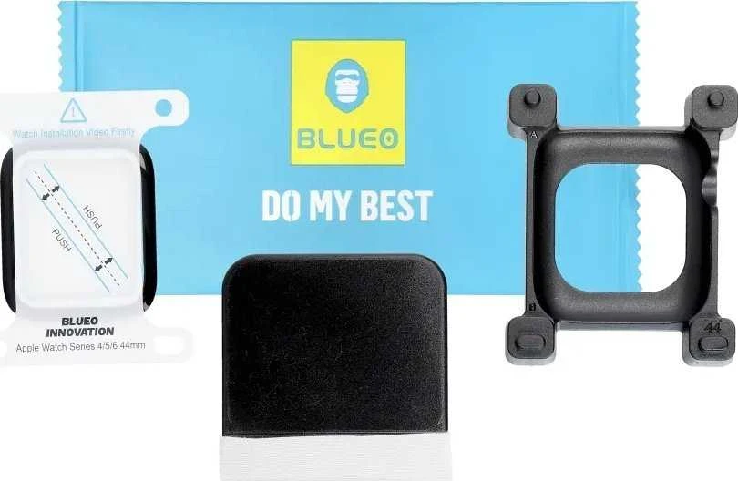 Blueo 5D Mr. Monkey Glass - skirtas Apple Watch SE / SE 2 44MM juodas (Strong HD)